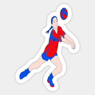 NEON GIRL VOLLEYBALL PLAYER Sticker